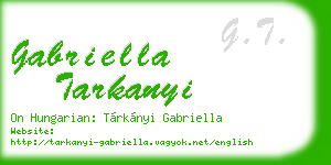 gabriella tarkanyi business card