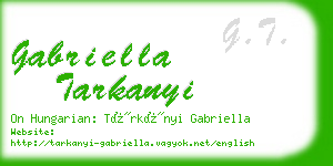 gabriella tarkanyi business card